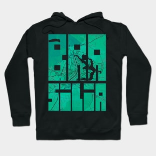 Brasilia, Brazil City Map Typography - Watercolor Hoodie